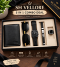SH Vellore 5 in 1 Combo Deal – Watch, Wallet, Sunglasses, Bracelet, Ring